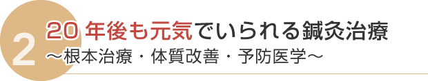 20年後も元気でいられる針と灸